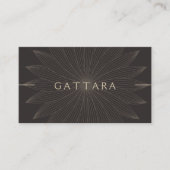 Elegante Lines Black Business Card Visitenkarte (Vorderseite)