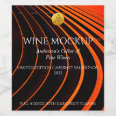 Elegante Lines Custom Wine Labels Weinetikett (Einzelnes Label)