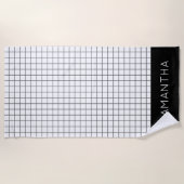 Elegante Lines Feminine Script Name Küche Strandtuch (Vorderseite)