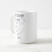Elegante Linie Art Ballerina mit Quote Tasse (Vorderseite Links)