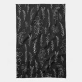 Elegante Linie Art Eukalyptus Muster Geschirrtuch (Vertikal)