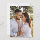 Elegante Linie Gezeichnet Blumenrost 2 Foto Hochze Save The Date (Rückseite)