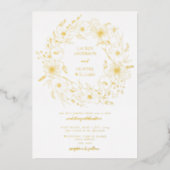 Elegante Linie Kunst, Dichtung und Musik Folieneinladung (Vorderseite)