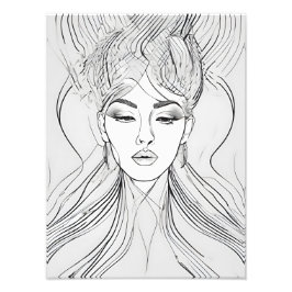 Elegante Linie Kunst, Dichtung und Musik Fotodruck