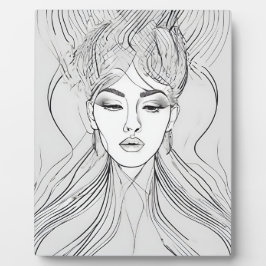 Elegante Linie Kunst, Dichtung und Musik Fotoplatte