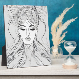 Elegante Linie Kunst, Dichtung und Musik Fotoplatte