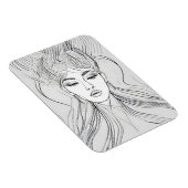 Elegante Linie Kunst, Dichtung und Musik Magnet (Rechte Seite)