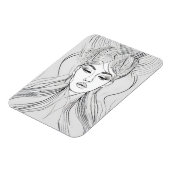 Elegante Linie Kunst, Dichtung und Musik Magnet (Linke Seite)