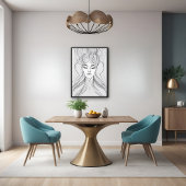 Elegante Linie Kunst, Dichtung und Musik Poster