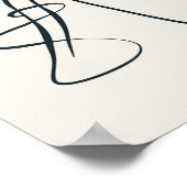 Elegante Linie Kunst, Dichtung und Musik Poster (Ecke)