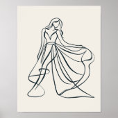 Elegante Linie Kunst, Dichtung und Musik Poster (Vorne)