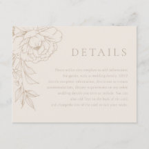 Elegante Linienkunst Vintage-Floral-Hochzeitsdetai