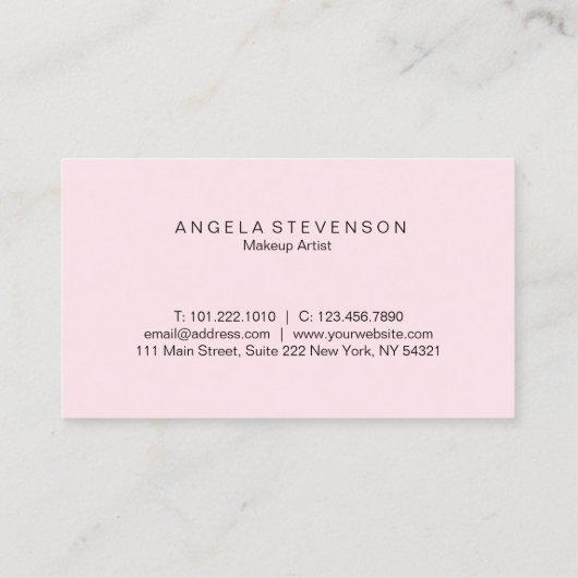 Elegante Lippenweißer Visitenkarte (Rückseite)