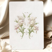Elegante Lisianthus Art Nouveau Wedding Einladung