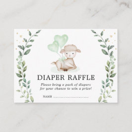 Elegante Little Lamb Diaper Raffle Baby Sheep Begleitkarte
