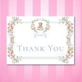 Elegante Little Princess Bear Royal Baby Dusche Dankeskarte