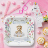Elegante Little Princess Bear Royal Baby Dusche Pappteller (Party)