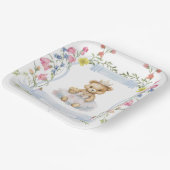 Elegante Little Princess Bear Royal Baby Dusche Pappteller (Gewinkelt)