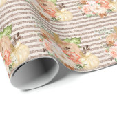 Elegante Little Pumpkin Rose Gold Glitzer Geschenk Geschenkpapier (Rolleneckpunkt)