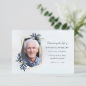 Elegante Live-Gedenkkarte Dankeskarte (Stehend Vorderseite)