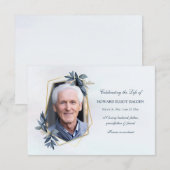 Elegante Live-Gedenkkarte Dankeskarte (Vorne/Hinten)