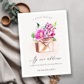 Elegante Live Pink Floral Mailbox Ich habe bewegt Postkarte