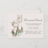 Elegante Llama Couple Hochzeitsunterkünfte Begleitkarte (Vorne/Hinten)
