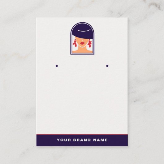 Elegante Logo-Frauen-Inhaber für Designerschmuck Visitenkarte (Vorderseite)