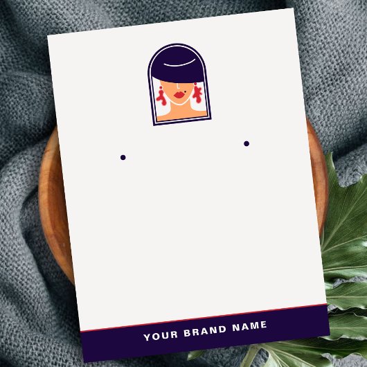 Elegante Logo-Frauen-Inhaber für Designerschmuck Visitenkarte