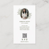 Elegante Logo-Markenbezeichnung für Botanisches Mo Visitenkarte (Rückseite)