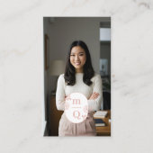 Elegante Logo-Markenbezeichnung für Botanisches Mo Visitenkarte (Vorderseite)