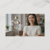 Elegante Logo-Markenbezeichnung für Botanisches Mo Visitenkarte (Vorderseite)