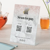 Elegante Logo Scan to Pay Apps 2 QR Codes Marmor 
