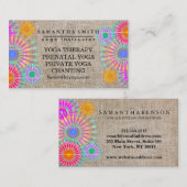 Elegante Logo-Yoga-Meditations-Lotos-Blumen Visitenkarte (Vorne/Hinten)