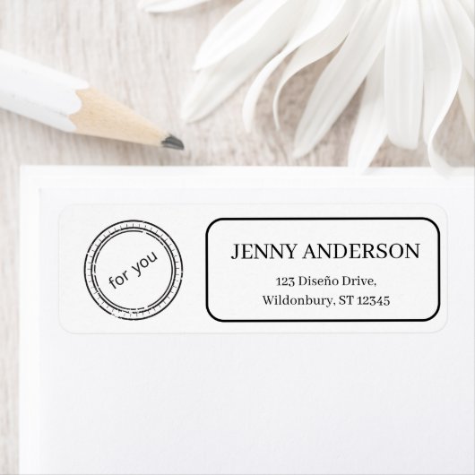 Elegante Logos Minimalistische Rücksendeadressen-A (Insitu)