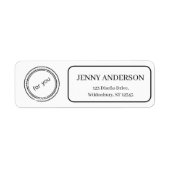 Elegante Logos Minimalistische Rücksendeadressen-A (Vorne)
