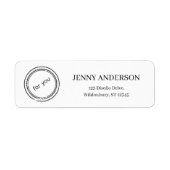 Elegante Logos Minimalistische Rücksendeadressen-A (Vorne)