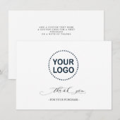 Elegante Logos Social Media Vielen Dank Kalligraph Dankeskarte (Vorne/Hinten)