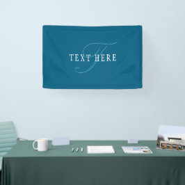 Elegante Looking Monogram | Meerblau Banner