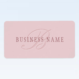 Elegante Looking Monogram Rotgold Adressaufkleber