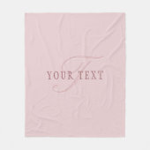 Elegante Looking Monogram | Rotgold Fleecedecke (Vorderseite)