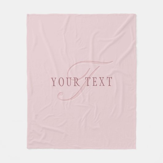 Elegante Looking Monogram | Rotgold Fleecedecke (Vorderseite)