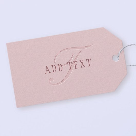 Elegante Looking Monogram | Rotgold Geschenkanhänger