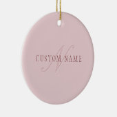 Elegante Looking Monogram | Rotgold Keramik Ornament (Rechts)