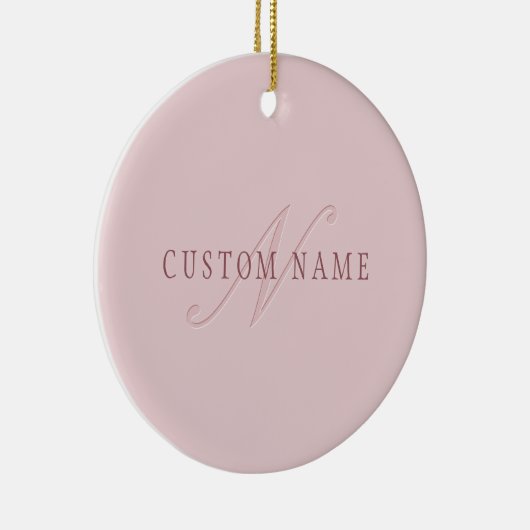 Elegante Looking Monogram | Rotgold Keramik Ornament (Rechts)