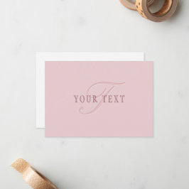 Elegante Looking Monogram | Rotgold Mitteilungskarte