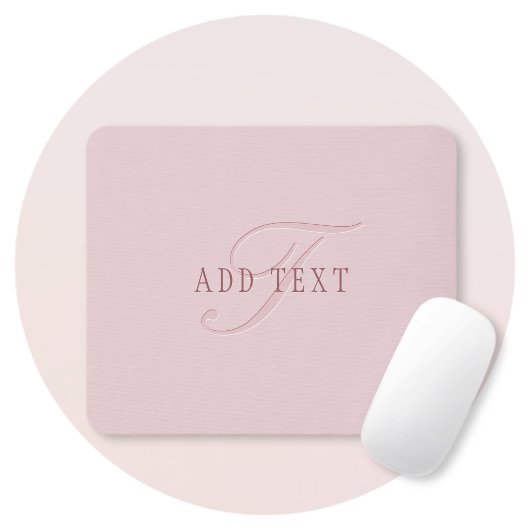 Elegante Looking Monogram | Rotgold Mousepad