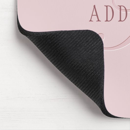 Elegante Looking Monogram | Rotgold Mousepad (Ecke)