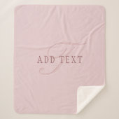 Elegante Looking Monogram | Rotgold Sherpadecke (Vorderseite)