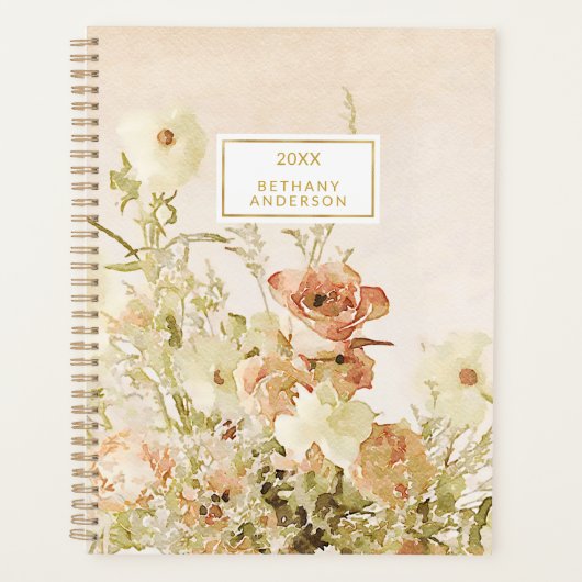 Elegante Loose Peach Ivory Planer (Vorderseite)